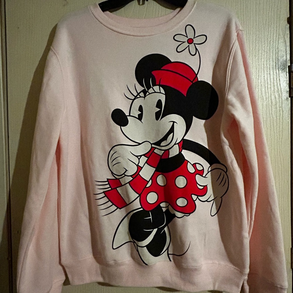 Disney Pink Minnie Mouse Sweatshirt NWT
